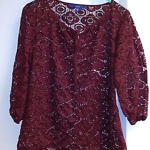 Apt 9 ladies small Burgundy or wine color top